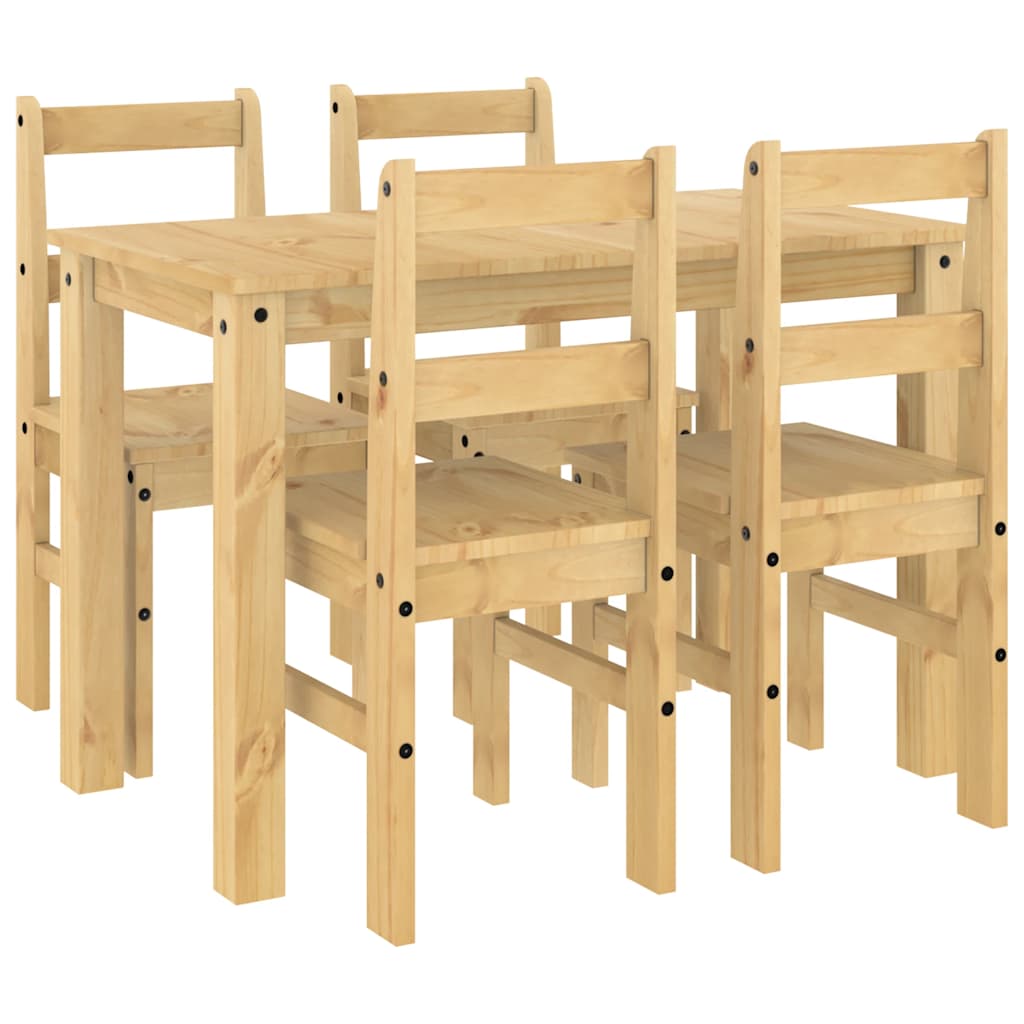 spisebordssæt 5 dele Panama massivt fyrretræ