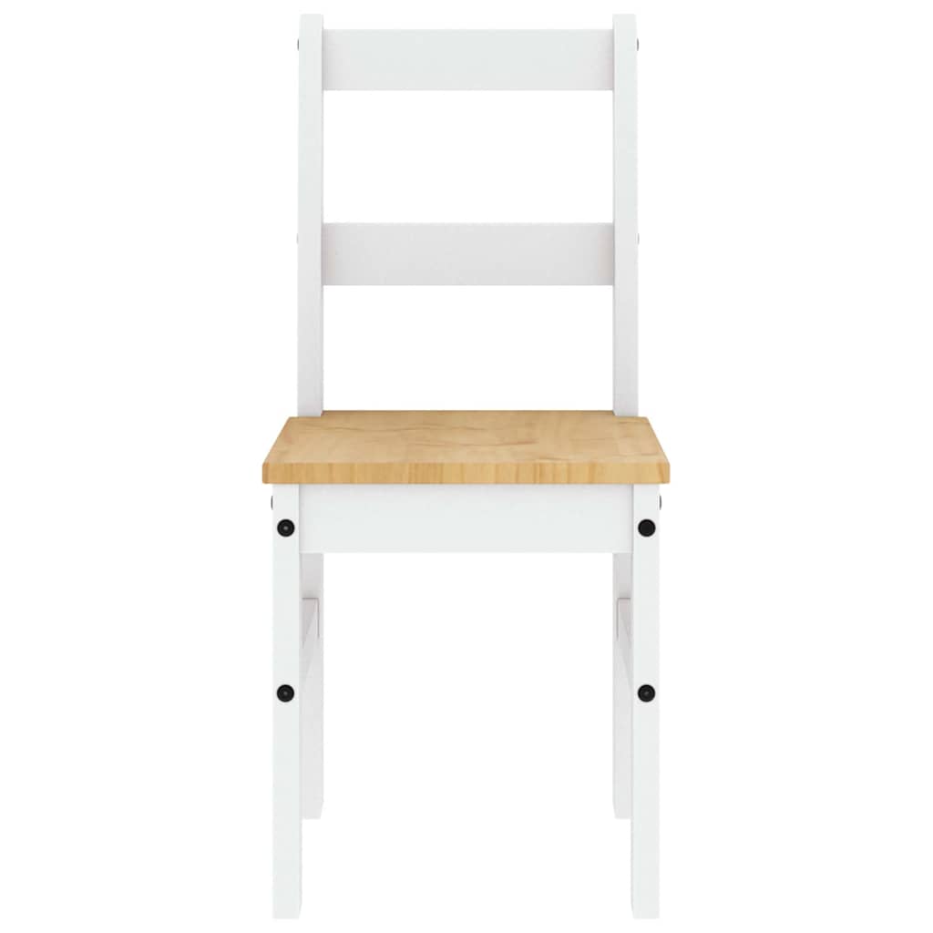 spisebordssæt 5 dele Panama massivt fyrretræ hvid