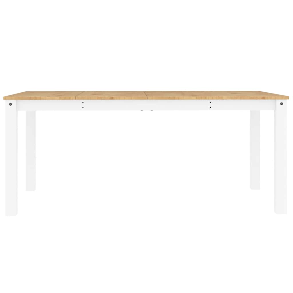 spisebordssæt 7 dele Panama massivt fyrretræ hvid