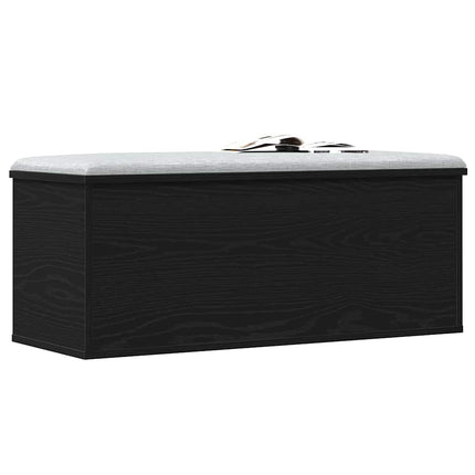 Opbevaringskasse Sort eg 90 x 35 x 35 cm Konstrueret træ