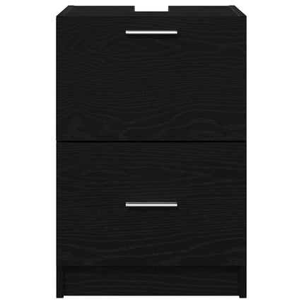 Badeværelsesskab Sort eg 40 x 37 x 59 cm Konstrueret træ