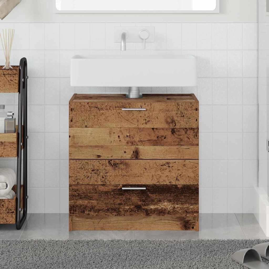 Badevrelsesskab Gammelt tr 59 x 37 x 59 cm Konstrueret tr