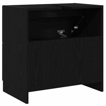 Badeværelsesskab Sort eg 59 x 37 x 59 cm Konstrueret træ
