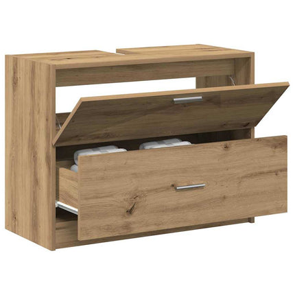 Badeværelsesskab Artisan Egetræ 78 x 37 x 59 cm Konstrueret træ