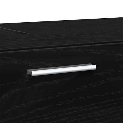 Badeværelsesskab Sort eg 78 x 37 x 59 cm Konstrueret træ