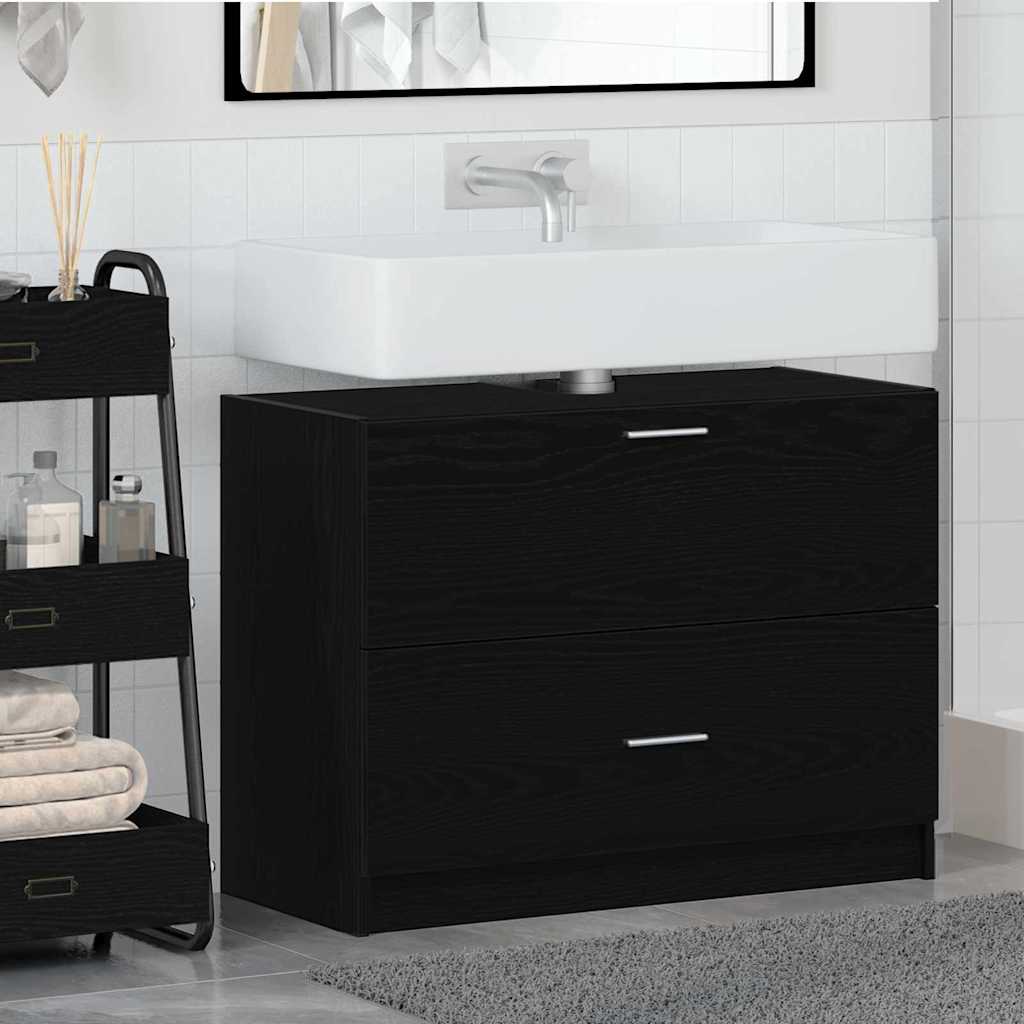 Badevrelsesskab Sort eg 78 x 37 x 59 cm Konstrueret tr