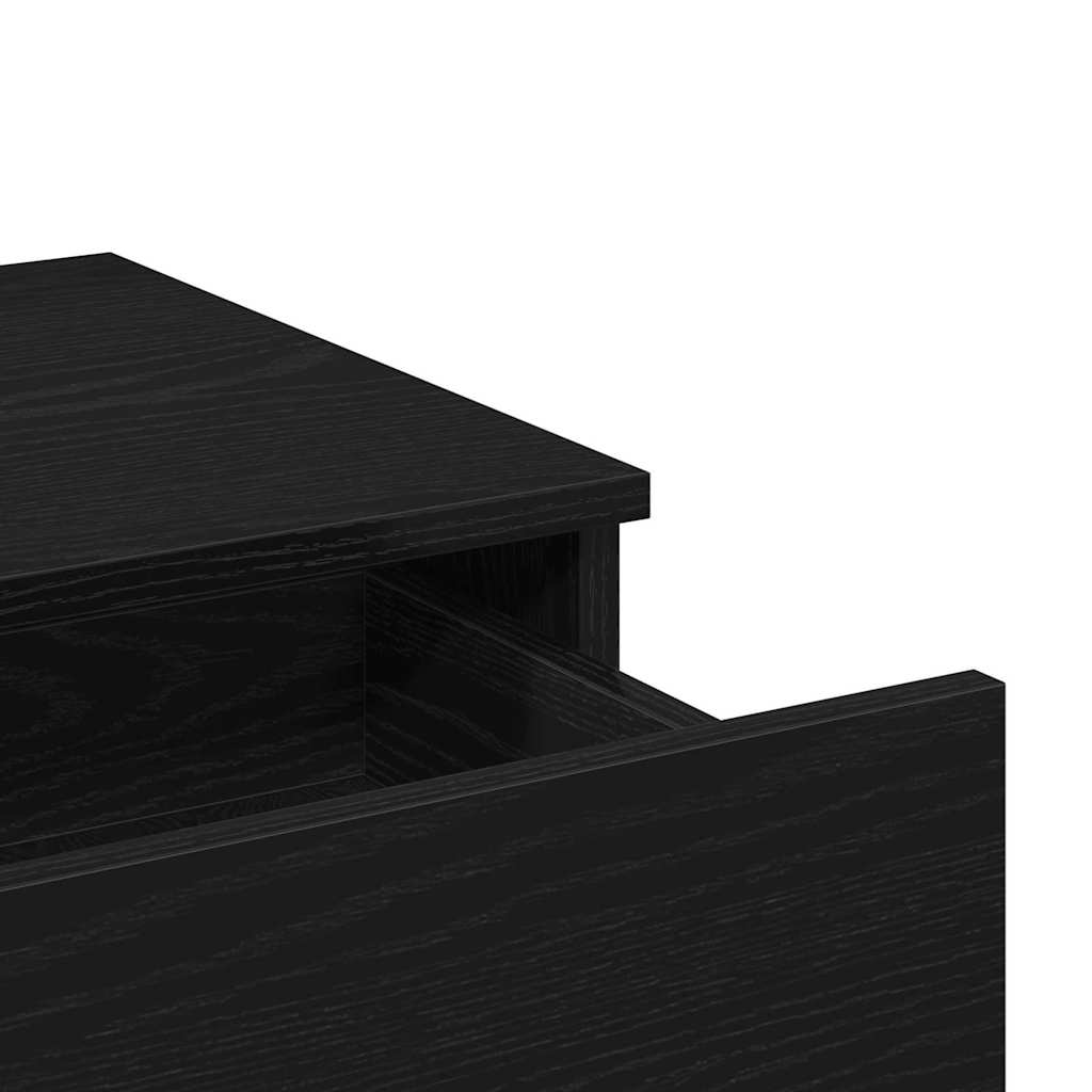 Sminkebord med skuffe Sort eg 100 x 40 x 130 cm Konstrueret træ