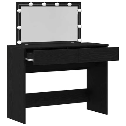 Klædeskab med skuffe Sort eg 100 x 40 x 120 cm Konstrueret træ
