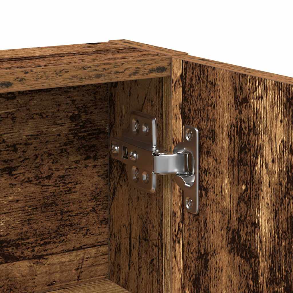 Sminkebord med dør Gammelt træ 80 x 35 x 132 cm Konstrueret træ