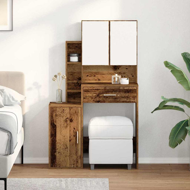 Klædeskab Gammelt træ 80 x 35 x 132 cm Konstrueret træ