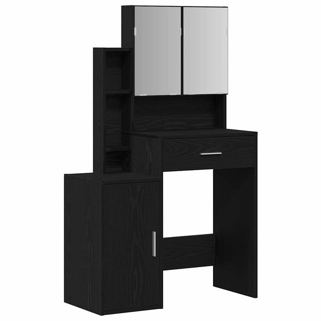 Klædeskab Sort eg 80 x 35 x 132 cm Konstrueret træ