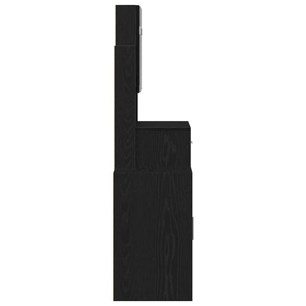 Klædeskab Sort eg 80 x 35 x 132 cm Konstrueret træ