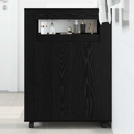 Badeværelsesmøbel sæt 65 x 23 x 87 cm Konstrueret træ Sort eg