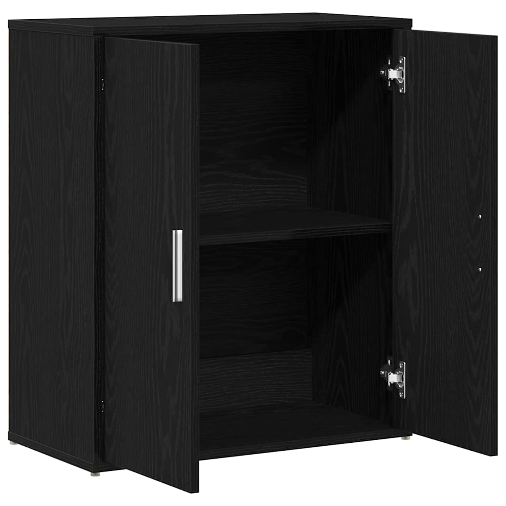 skænk 60x31x70 cm konstrueret træ sort egetræsfarve