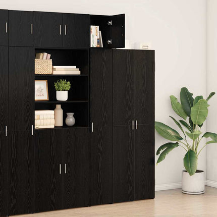 Vægmonteret skab Sort eg 30 x 42,5 x 39,5 cm Konstrueret træ