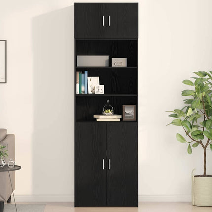 Vægskab Sort eg 70 x 42.5 x 40 cm Konstrueret træ