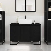 Badeværelsesskabsunder Sort eg 91 x 35 x 60 cm Konstrueret træ