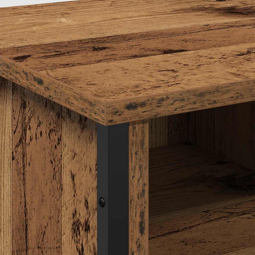 Badeværelsesskabsunder med hylde Gammelt træ 91 x 35 x 60 cm