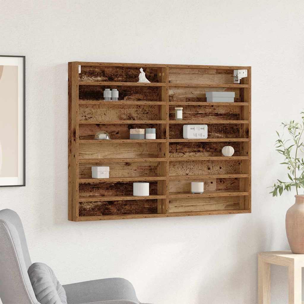 Display Skab Gammelt træ 100 x 8,5 x 75 cm Konstrueret træ billede