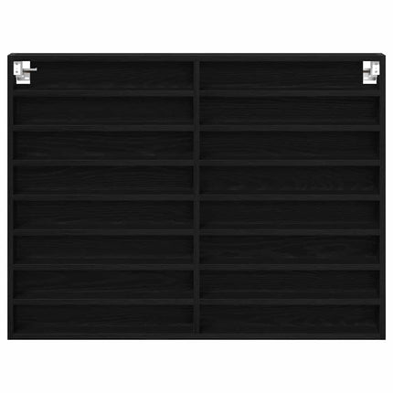 Display Skab Vægmonteret Sort eg 100 x 8,5 x 75 cm