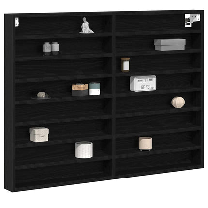 Display Skab Vægmonteret Sort eg 100 x 8,5 x 75 cm