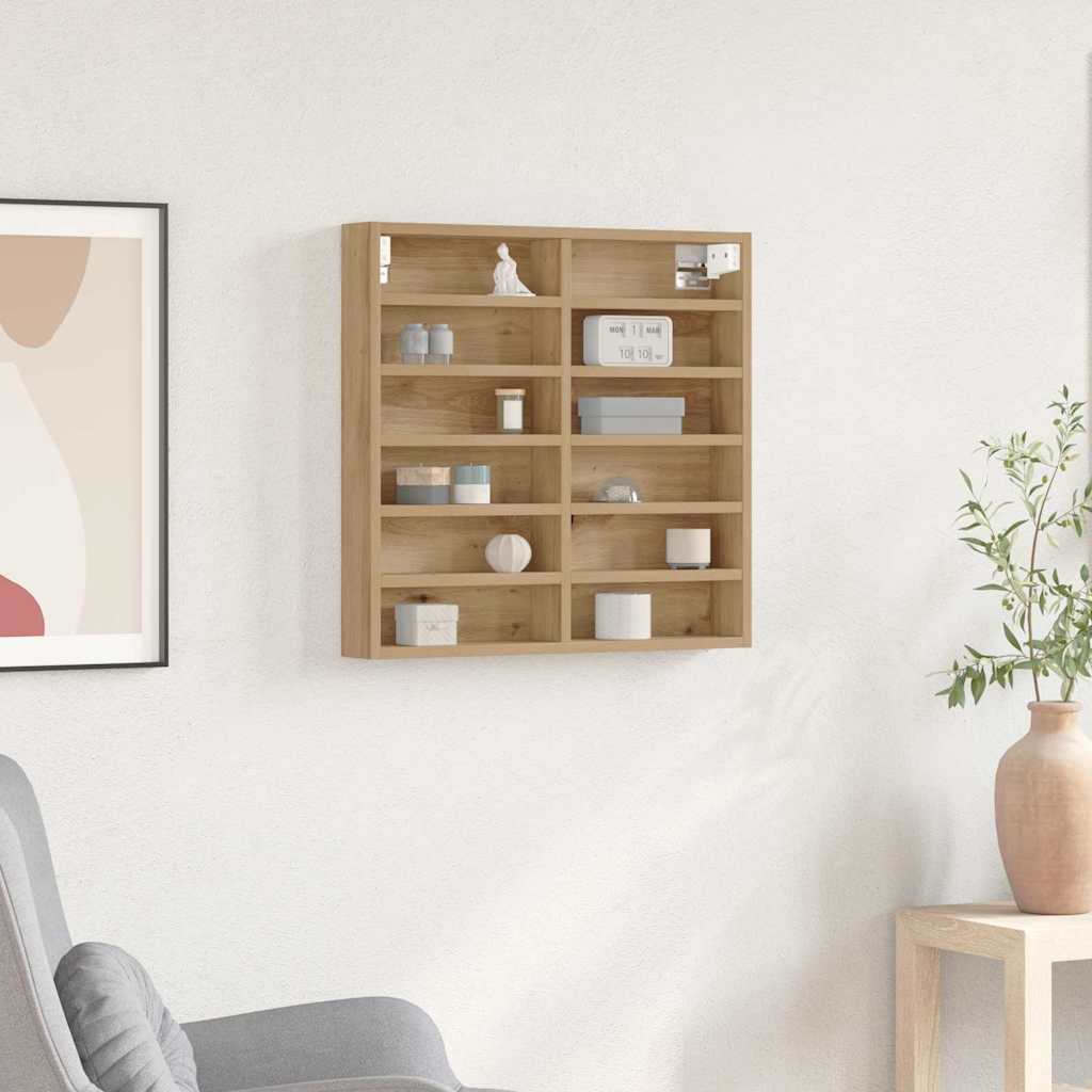 Display Skab Artisan Egetræ 60 x 8,5 x 58 cm Konstrueret træ billede