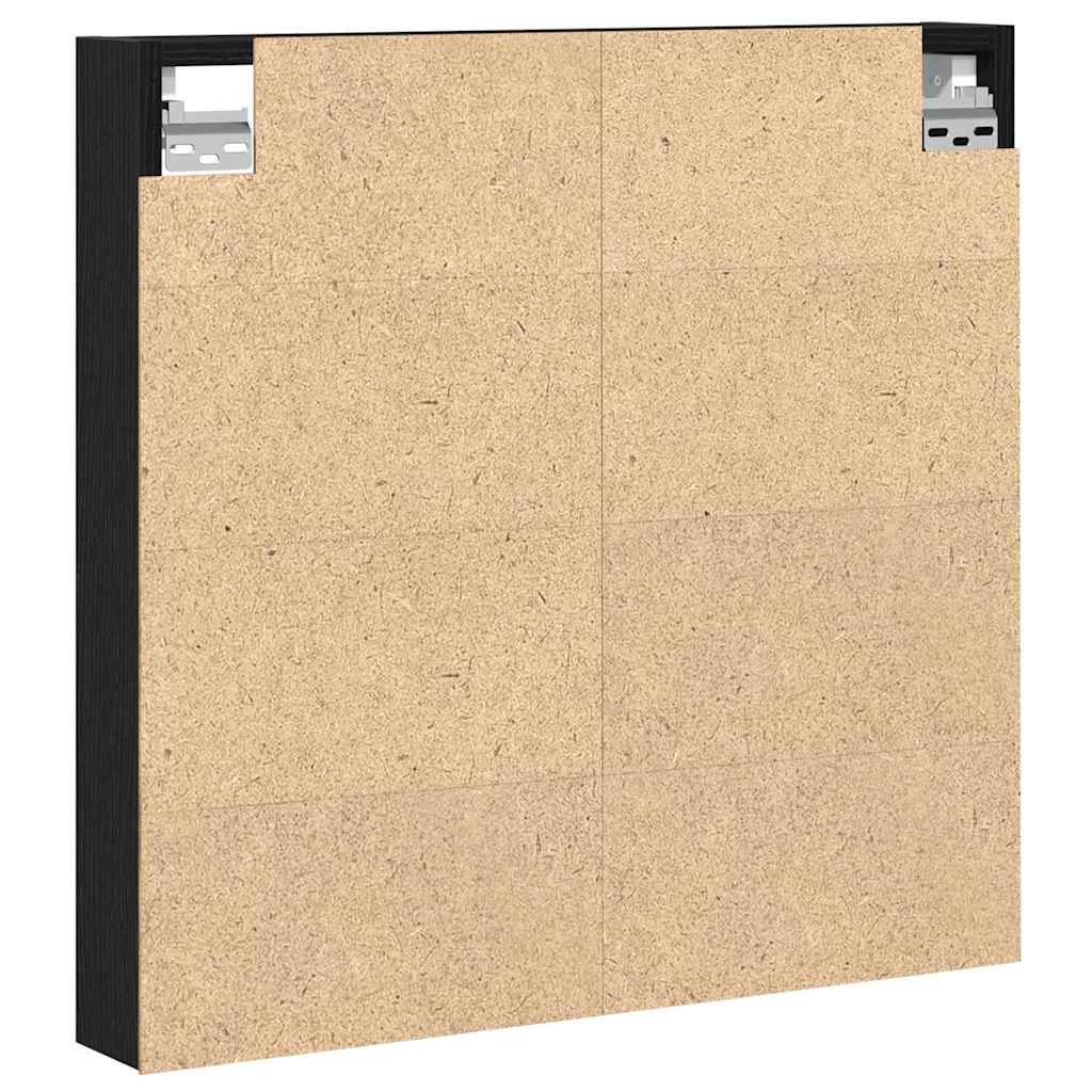 Display Skab med hylde Sort eg 60 x 8,5 x 58 cm Konstrueret træ