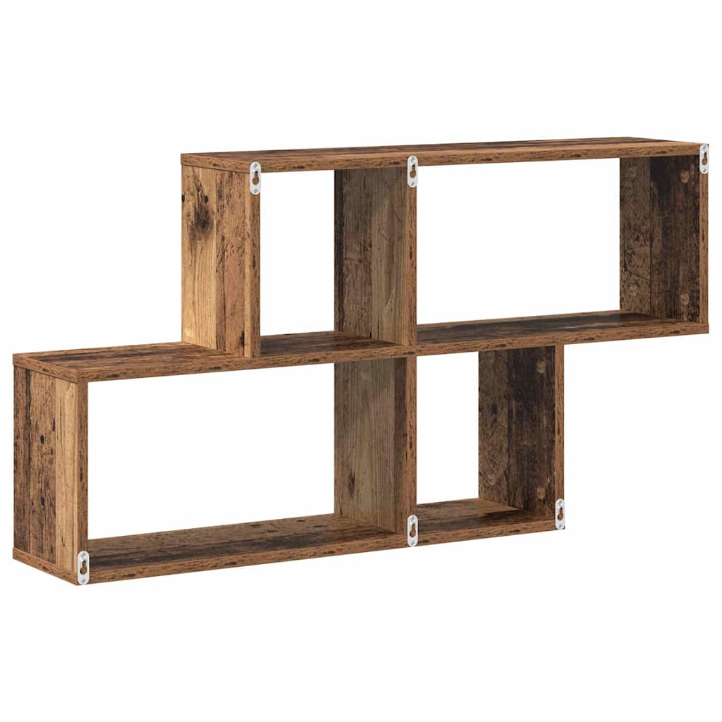 Væghylde med hylde Vægmonteret Andet med opbevaring Brun træ