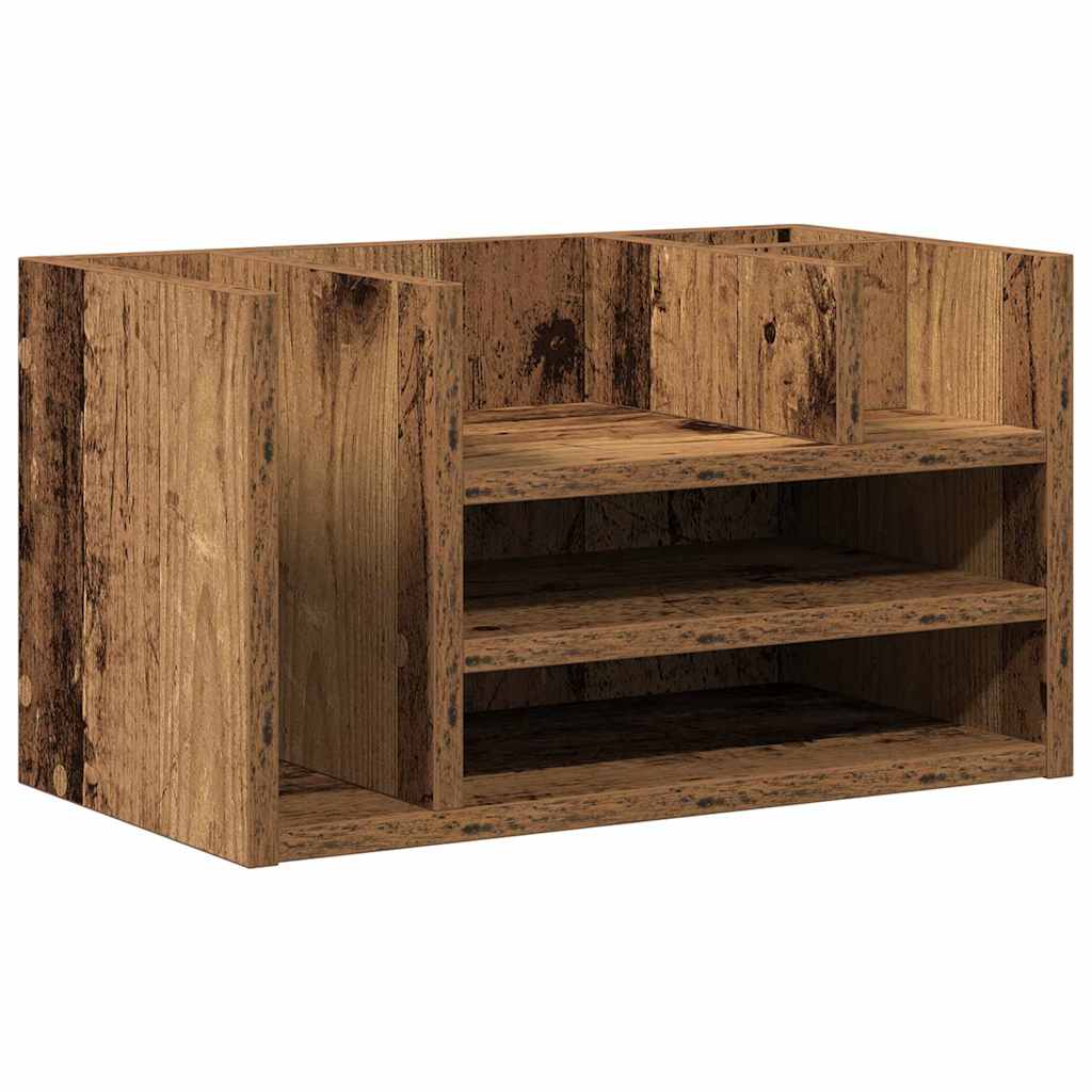 Skrivebordsorganisator Gammelt træ 44,5 x 24 x 25 cm