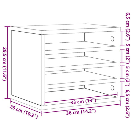 Skrivebordsorganisator Sort eg 36 x 26 x 29,5 cm