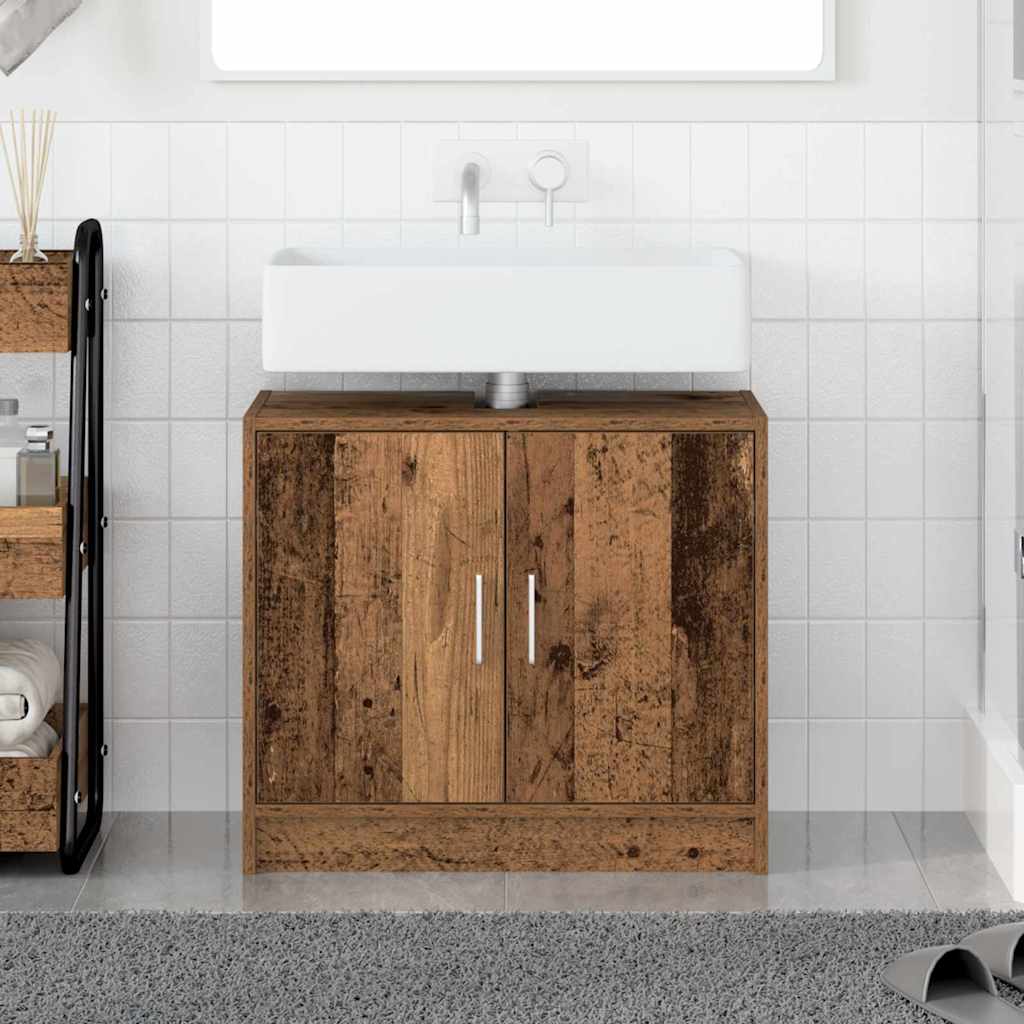 Badeværelsesskab Gammelt træ 63 x 29 x 55 cm Konstrueret træ billede