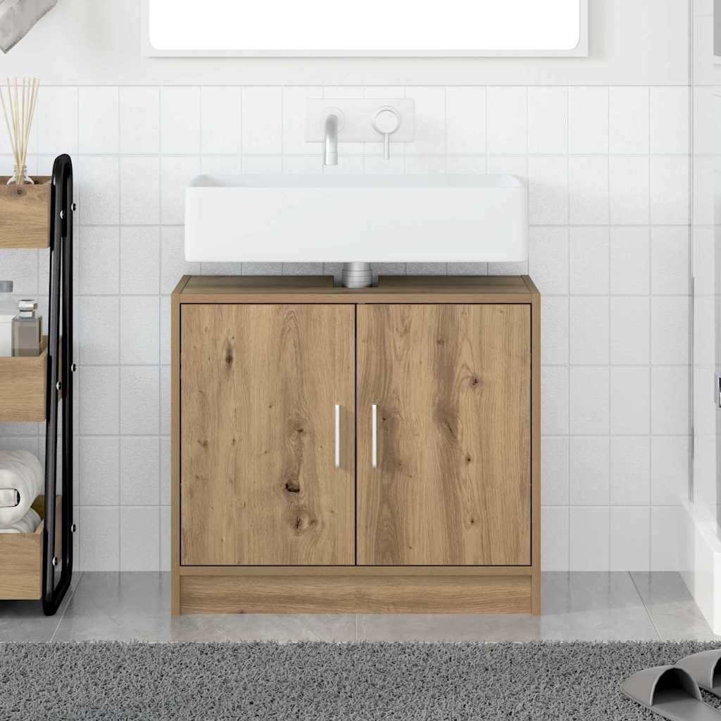 Badeværelsesskab Artisan Egetræ 63 x 29 x 55 cm Konstrueret træ billede