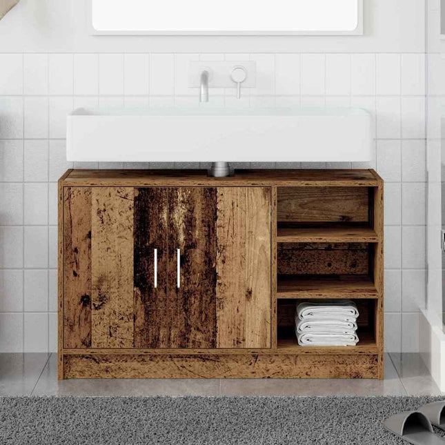Badeværelsesskab Gammelt træ 90 x 29 x 55 cm Konstrueret træ