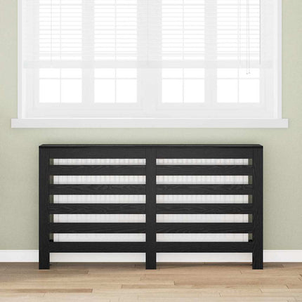 Radiatorcover Sort eg 149 x 20 x 82 cm Konstrueret træ