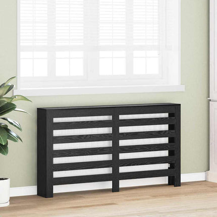 Radiatorcover Sort eg 149 x 20 x 82 cm Konstrueret træ