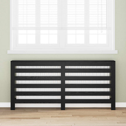 Radiatorcover Sort eg 175 x 20 x 82 cm Konstrueret træ