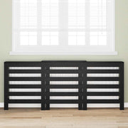 Radiatorcover Sort eg 205 x 21,5 x 83,5 cm Konstrueret træ