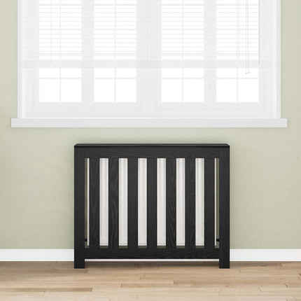 Radiatorcover Sort eg 104 x 20 x 82 cm Konstrueret træ