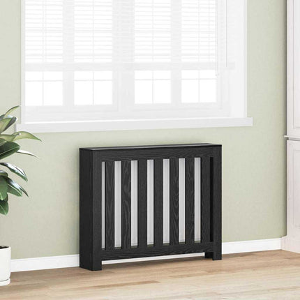Radiatorcover Sort eg 104 x 20 x 82 cm Konstrueret træ