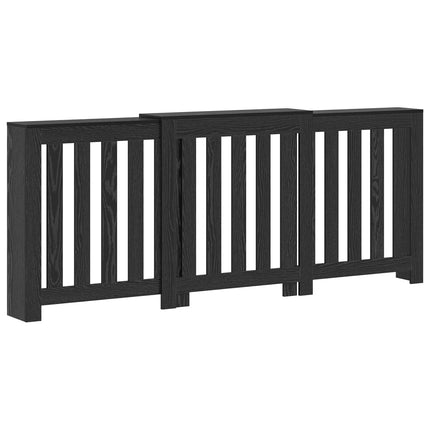 Radiatorcover Sort eg 205 x 21,5 x 83,5 cm Konstrueret træ