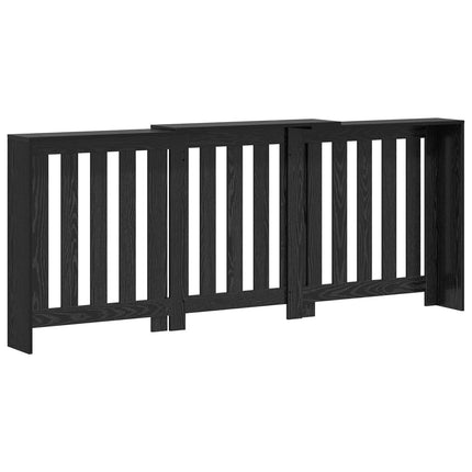 Radiatorcover Sort eg 205 x 21,5 x 83,5 cm Konstrueret træ