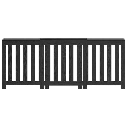 Radiatorcover Sort eg 205 x 21,5 x 83,5 cm Konstrueret træ