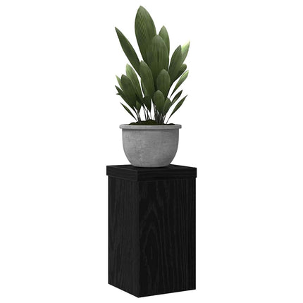 Planteholder 2 pcs Sort eg 10 x 10 x 18 cm Konstrueret træ