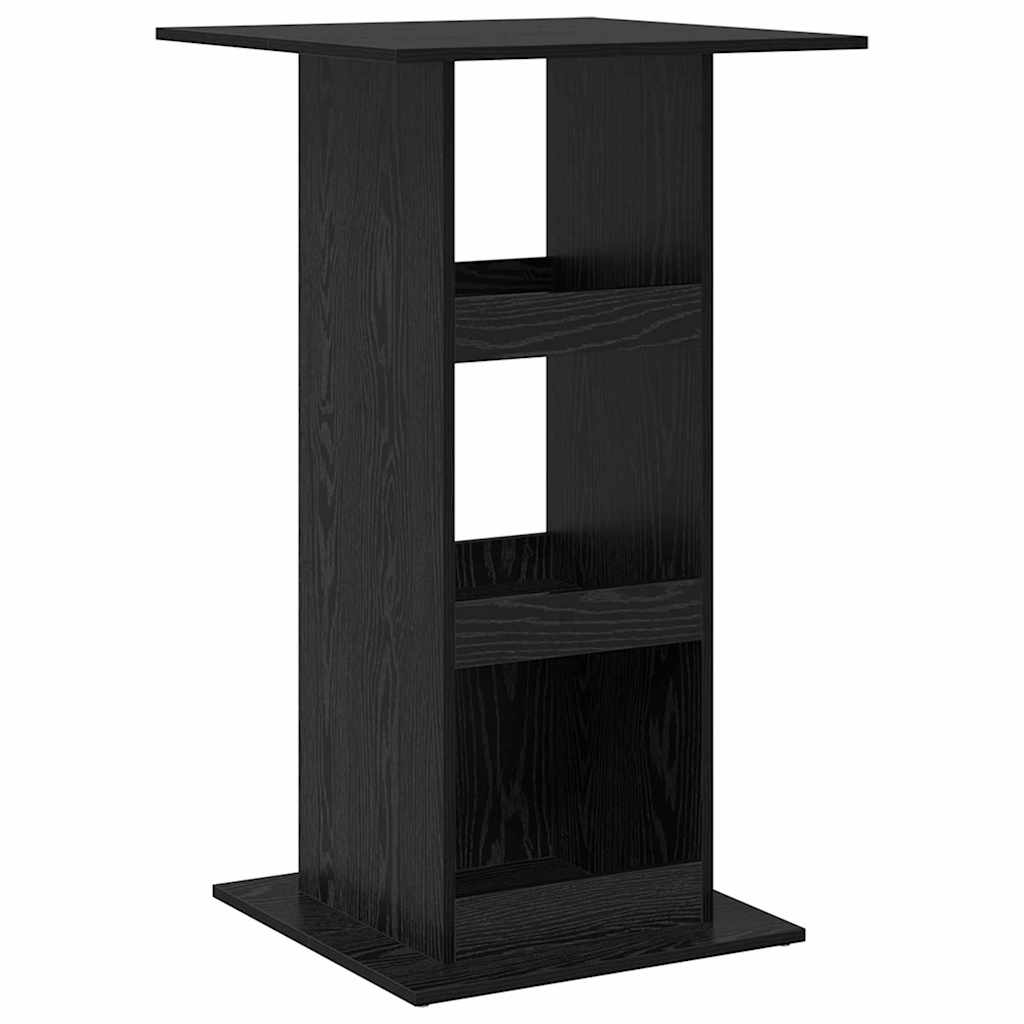 Barbord med hylde Sort eg 60 x 60 x 100 cm Konstrueret træ
