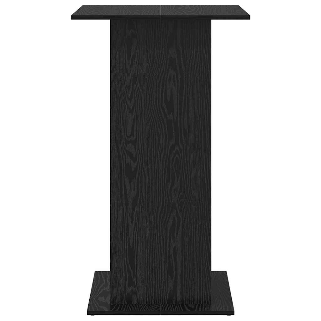 Barbord med hylde Sort eg 60 x 60 x 100 cm Konstrueret træ