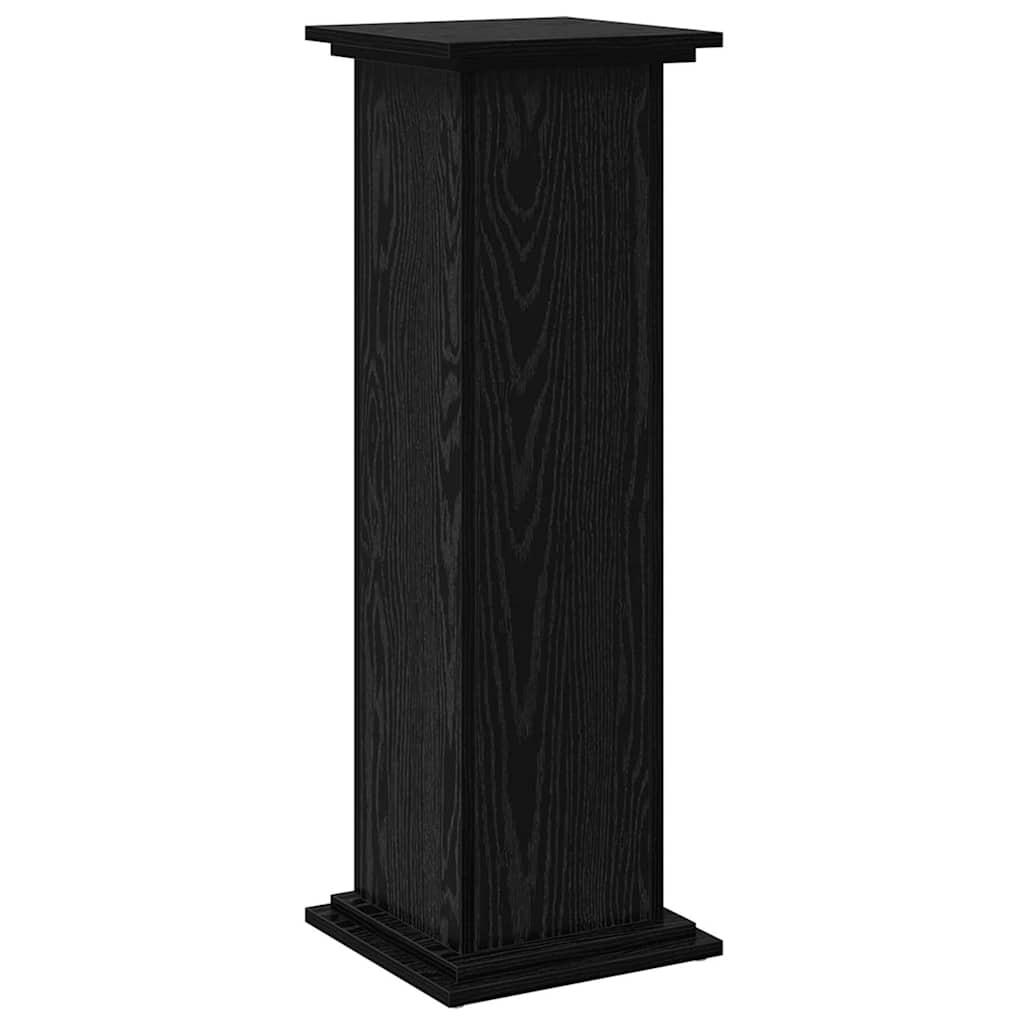 Displaystander med dør Sort eg 31 x 30 x 90 cm Konstrueret træ