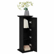 Displaystander med dør Sort eg 31 x 30 x 90 cm Konstrueret træ