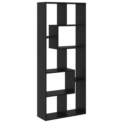 Bogskab Sort eg 67 x 25 x 162 cm Konstrueret træ