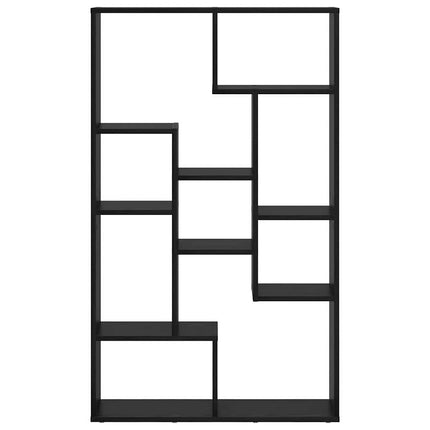 Bogskab 8 niveauer 72 x 20 x 120,5 cm Konstrueret træ Sort eg
