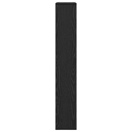 Bogskab 8 niveauer 72 x 20 x 120,5 cm Konstrueret træ Sort eg